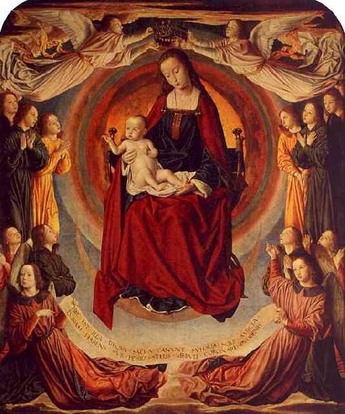 Master of Moulins Coronation of the Virgin oil painting picture